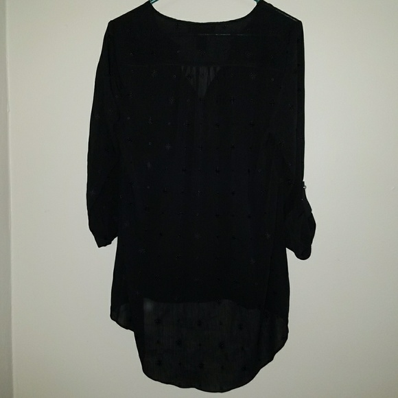 WHBM Black Embroidered Dress - Picture 3 of 5